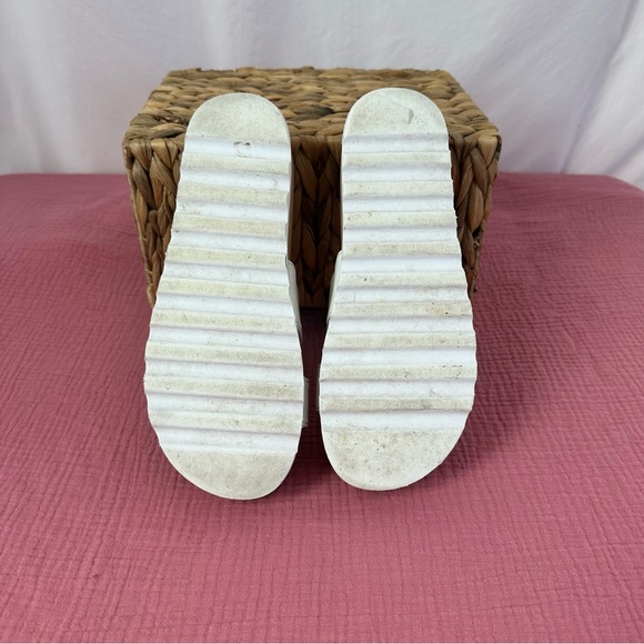 Reef Womens Banded Horizon Hi Slide Sandals White Tan Footbed Size 7 - Picture 8 of 8